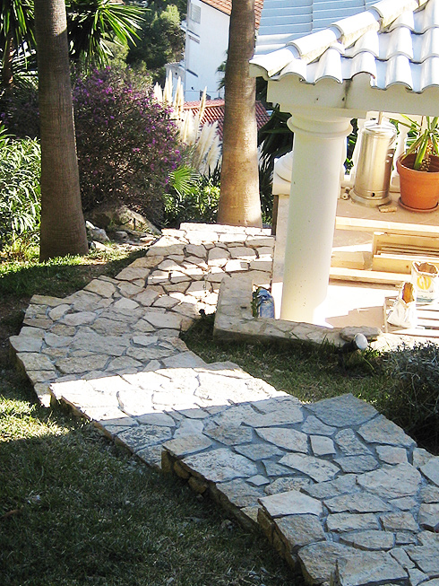 mallorca bau boden fliesen treppe natustein pflastern verlegen